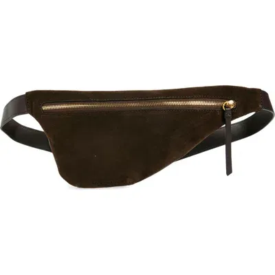 Rag & Bone Mini Petra Suede Sling Bag In Dark Espresso