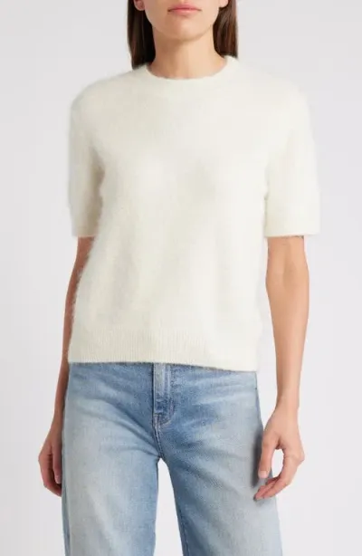 Rails Briar Short Sleeve Crewneck Sweater In White