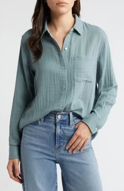 Rails Ellis Cotton Button-up Shirt In Aloe