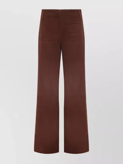 Re/done Corduroy Ribbed Velvet Trousers In Brown