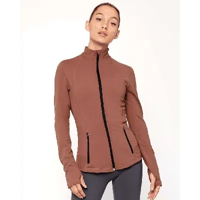 Rebody Active Gen Xyz Zip Up Cloudlux Track Jacket In Walnut