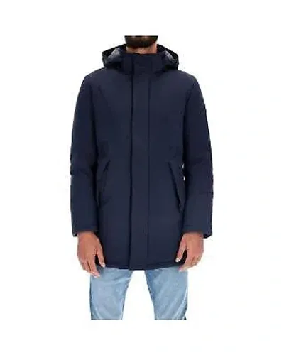 Pre-owned Refrigiwear Gefutterter Parka Aus Technischem Stoff Mit Abnehmbarer Kapuze - In Blau