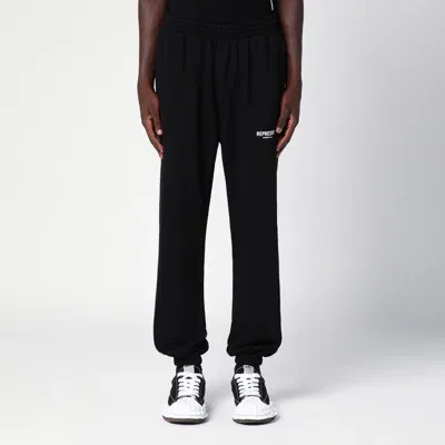 Represent Black Cotton Jogging Trousers