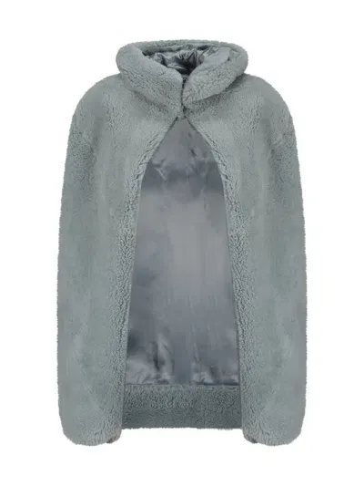 Rick Owens Cape Coat In Blue