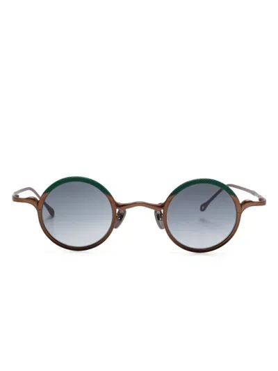 Rigards Round-frame Glasses In Brown