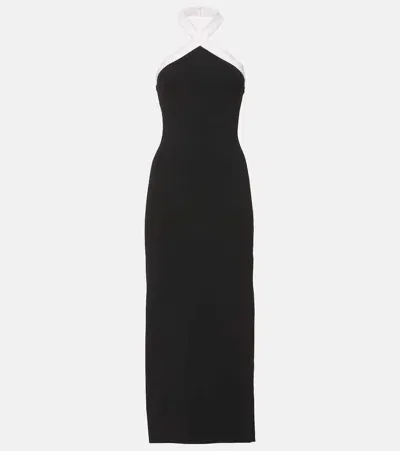 Roland Mouret Halterneck Midi Dress In Black