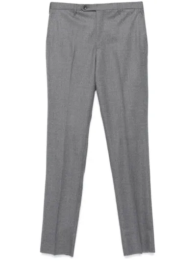 Rota Mélange-effect Chino Trousers In Grey