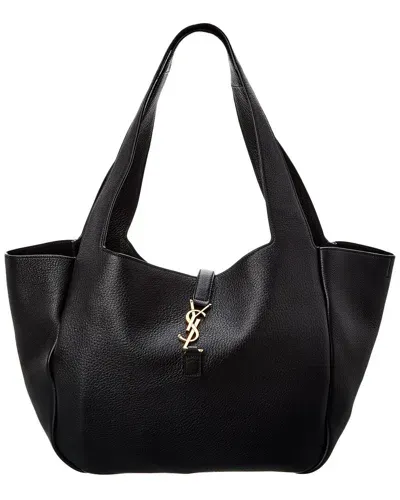 Saint Laurent Bea Leather Shoulder Bag In Black