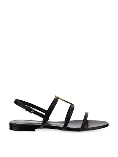 Saint Laurent Cassandra Sandals In Black