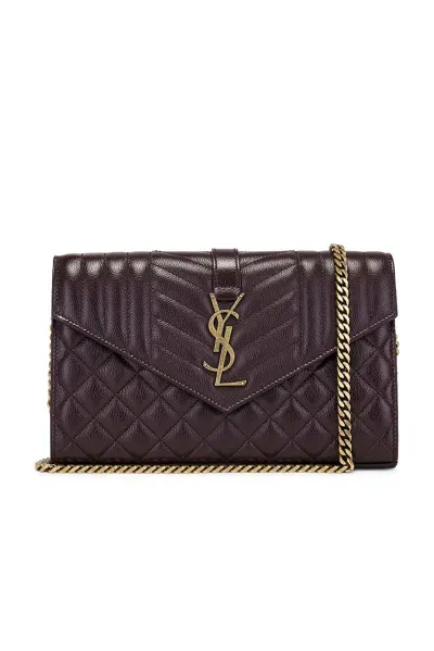 Saint Laurent Chain Wallet Bag In Lava Falls