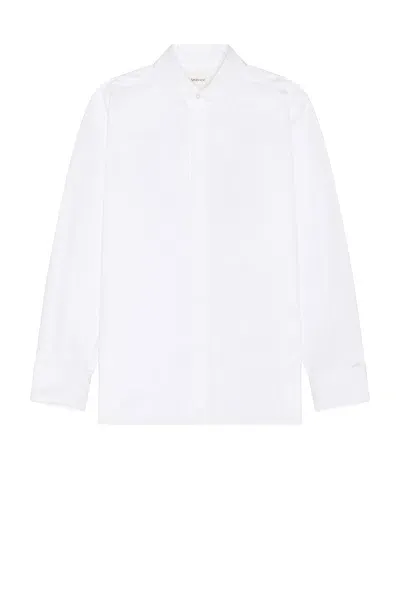 Saint Laurent Chemise Col Monsieur In Blanc