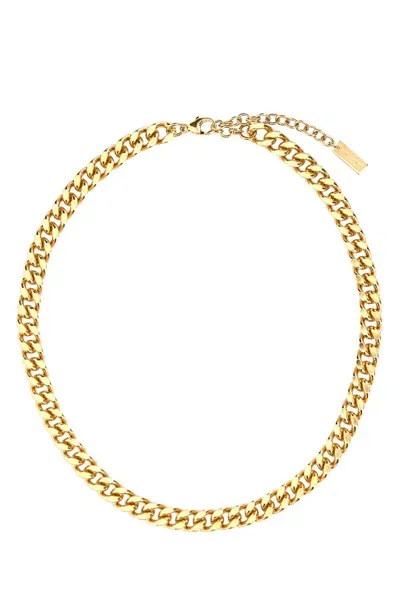 Saint Laurent Gold Metal Necklace In Orlaiton