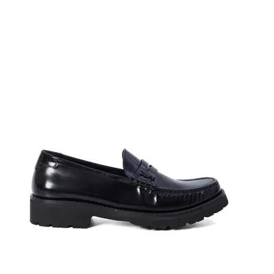 Saint Laurent Leather Loafers In Black