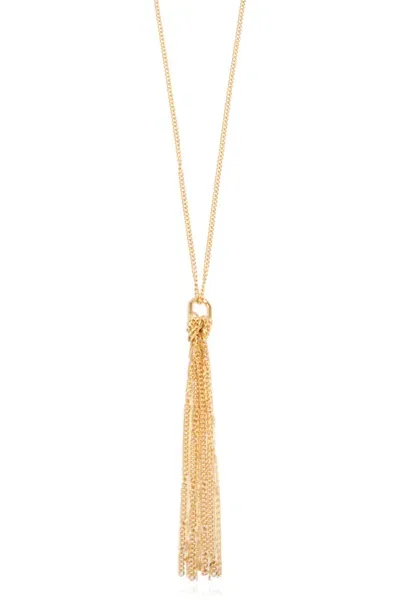 Saint Laurent Pendant Necklace In Gold