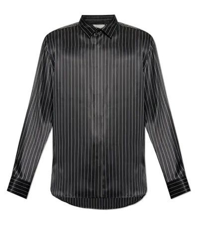 Saint Laurent Striped Buttoned Shirt In Multi