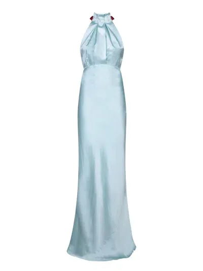 Saloni Michelle Dress Glacier Blue/true Red