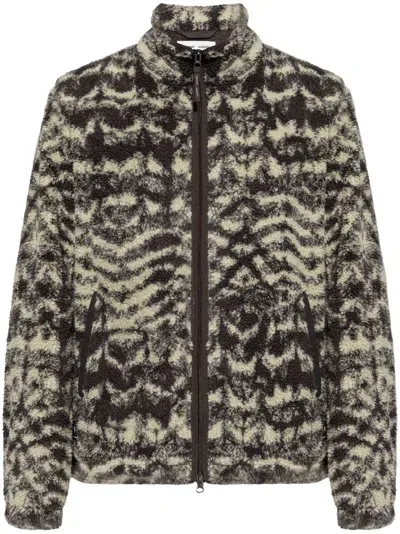 Samsoe & Samsoe Shearling Cardigan In Black