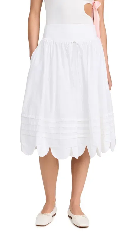 Sandy Liang Moretz Skirt White In 100 White