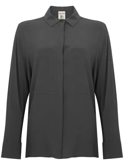 Semi-couture Tiffany Silk Shirt In Grey