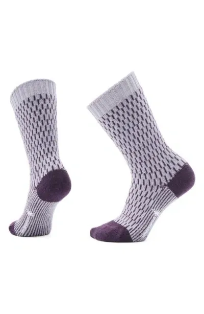 Smartwool Everyday Digi Tick Merino Wool Blend Crew Socks In Purple Eclipse