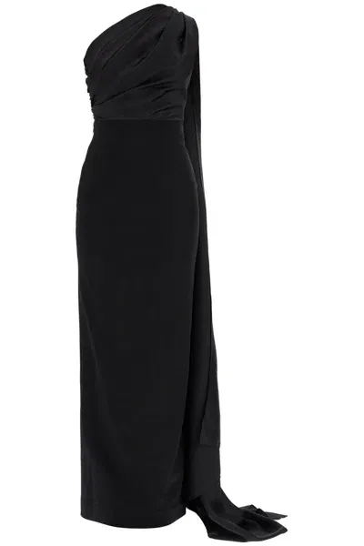 Solace London Long Yeva Dress Women In Black