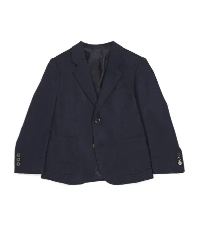 Stefano Ricci Kids' Wool-cashmere Blazer In Navy