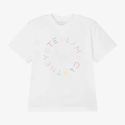 Stella Mccartney Kids Girls Ivory Organic Cotton T-shirt In White