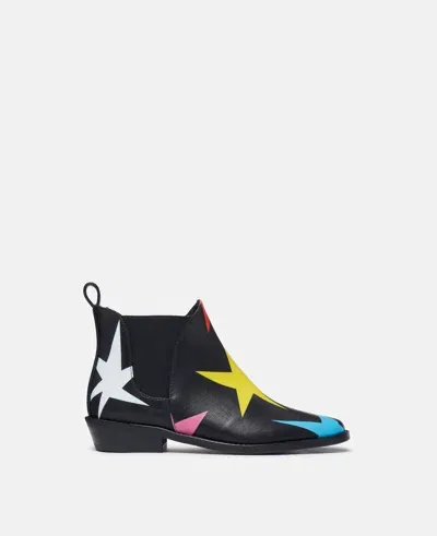 Stella Mccartney Star Pattern Ankle Boots In Multicolour