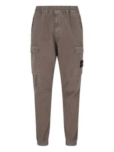 Stone Island Cargo Pants In Brown