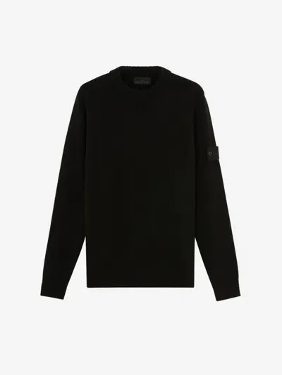 Stone Island Ghost Wool Sweater In Black