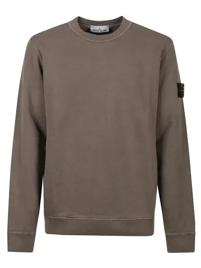 Stone Island Sweatshirt In Brown