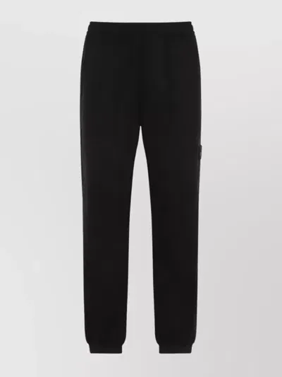 Stone Island Wool Blend Regular Pant Pockets In Black