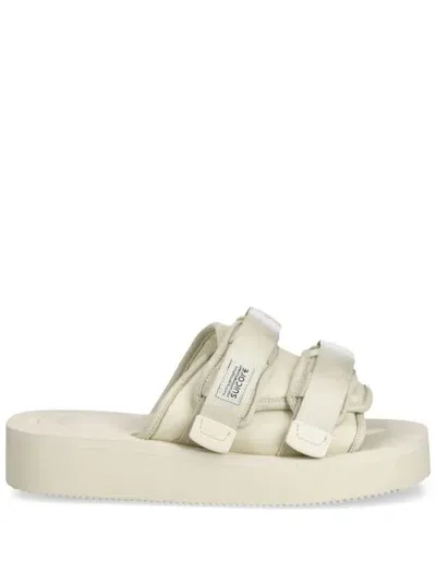 Suicoke Touch-strap Slides In Neutrals