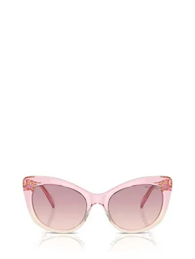 Swarovski Sunglasses In Transparent Pink