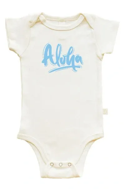 Tenth & Pine Kids'  Aloha Organic Cotton Bodysuit In Natural