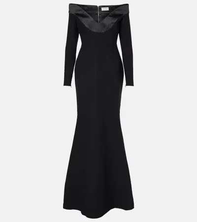 The New Arrivals Ilkyaz Ozel Orreda Off-shoulder Gown In Black