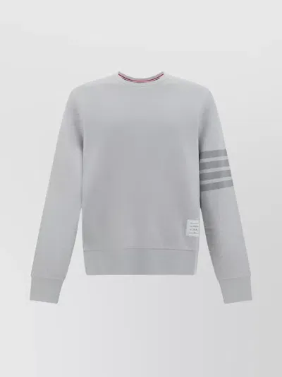 Thom Browne Crew Neck Sweatshirt Classic Loopback In Grey