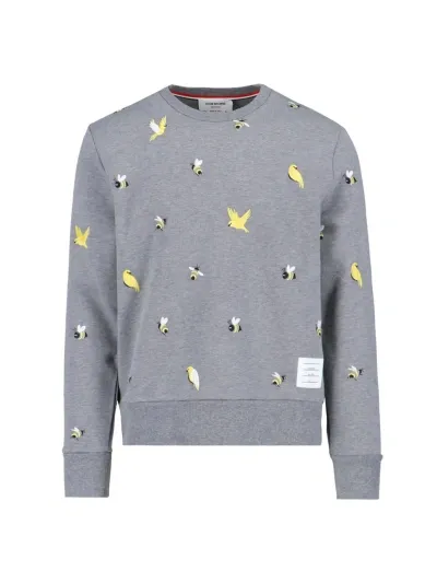 Thom Browne Crewneck Sweatshirt In Gray