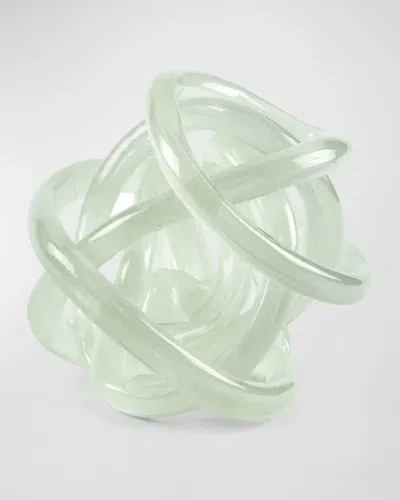 Tizo Handblown Decorative Glass Knot In White