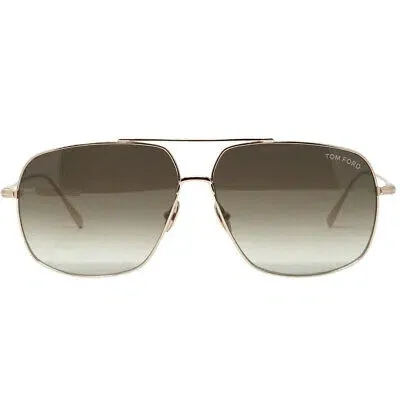 Pre-owned Tom Ford Herren Sonnenbrille Ft0746 John-02 28k Sonnenbrille In Rosgold