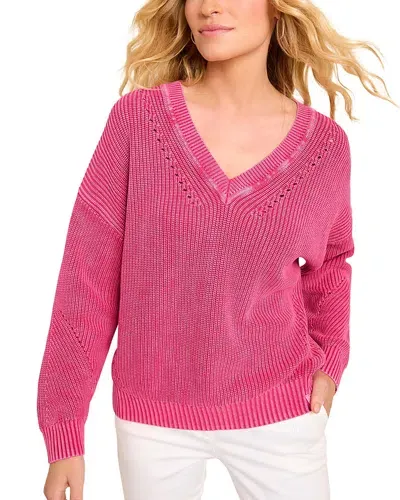 Tommy Bahama V Neck Sweater In Magenta