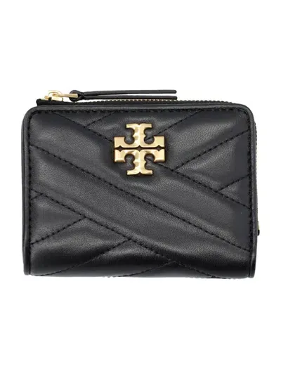 Tory Burch Kira Chevron Bi-fold Wallet In Black