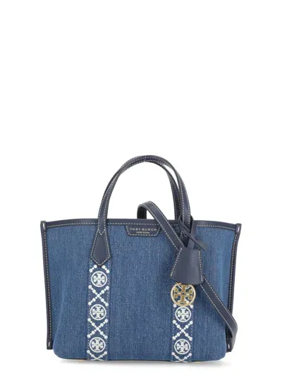 Tory Burch Perry Triple Tote Bag In Blue