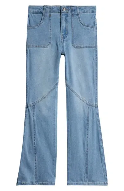 Truce Kids' Seamed Flare Jeans In Med Stone