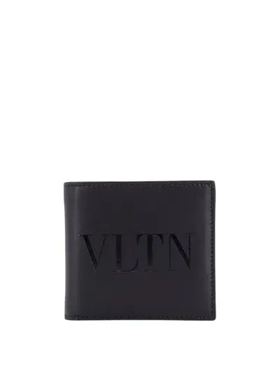 Valentino Garavani Valentino Logo Printed Bifold Wallet In Black