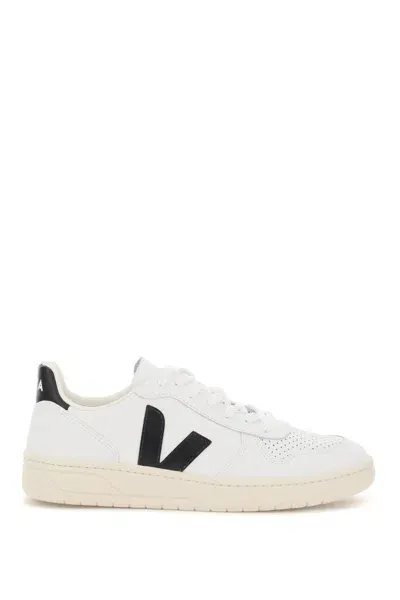 Veja V-10 Leather Sneakers In White