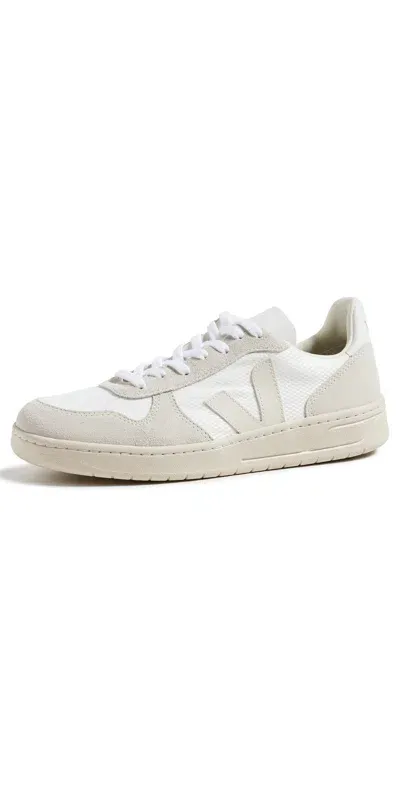 Veja V-10 Mesh Sneakers White Natural Pierre