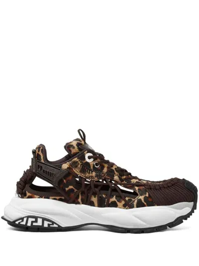 Versace Leopard-print Mercury M_vs_01 Sneakers In Neutrals