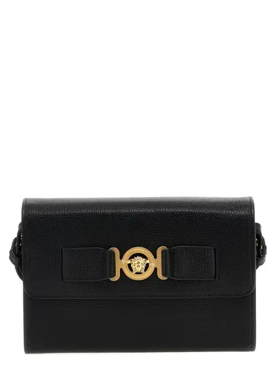 Versace Medusa Biggie Crossbody Bags In Black