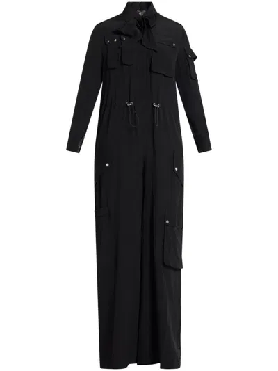 Versace Silk Jumpsuit In Black